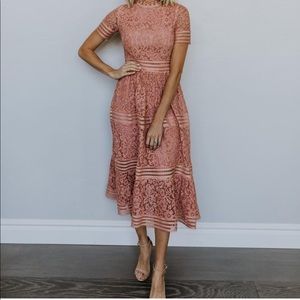 Baltic Born Karina Lace MIDI in Mauve (NWT)
